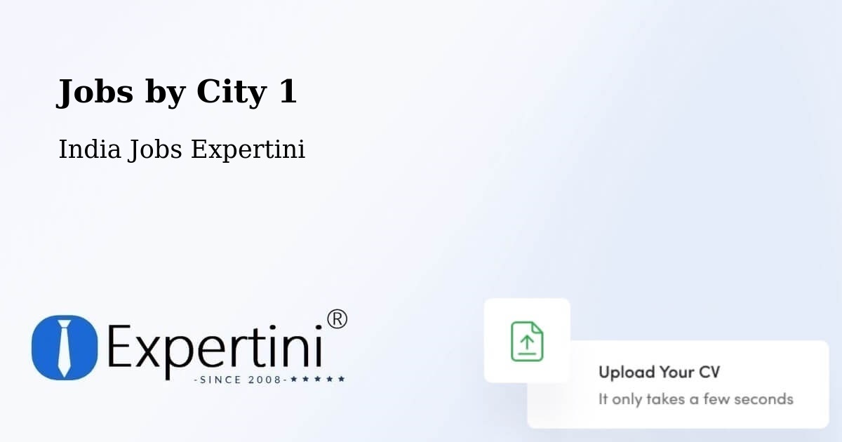 City Jobs in India - Expertini